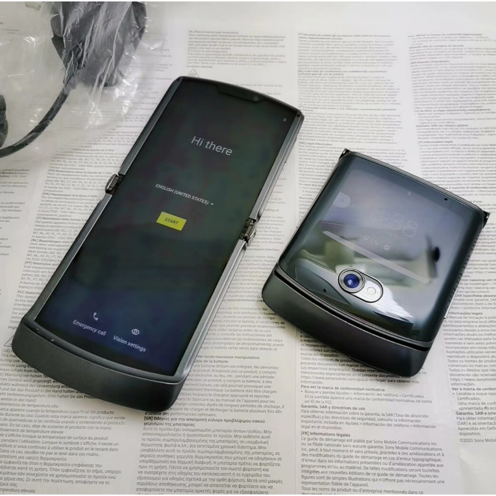 ใหม่ โทรศัพท์มือถือหน้าจอพับได้ 95% สําหรับ Motorola Moto Razr 5G 4G XT2071 Razr2 8GB RAM 256GB ROM 48MP 6.2 นิ้ว