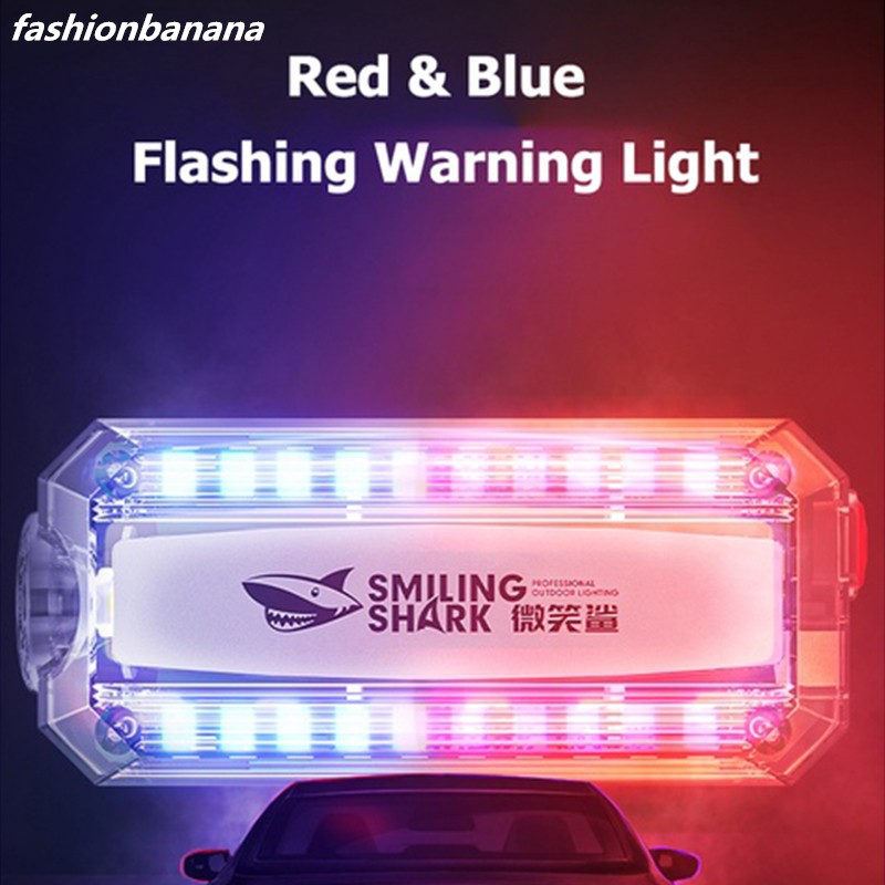 [fashionbanana] ไฟฉาย ไฟเตือน สีแดง สีฟ้า แบบคลิปหนีบไหล่ ชาร์จ Usb สําหรับตํารวจ กลางแจ้ง พร้อมส่ง