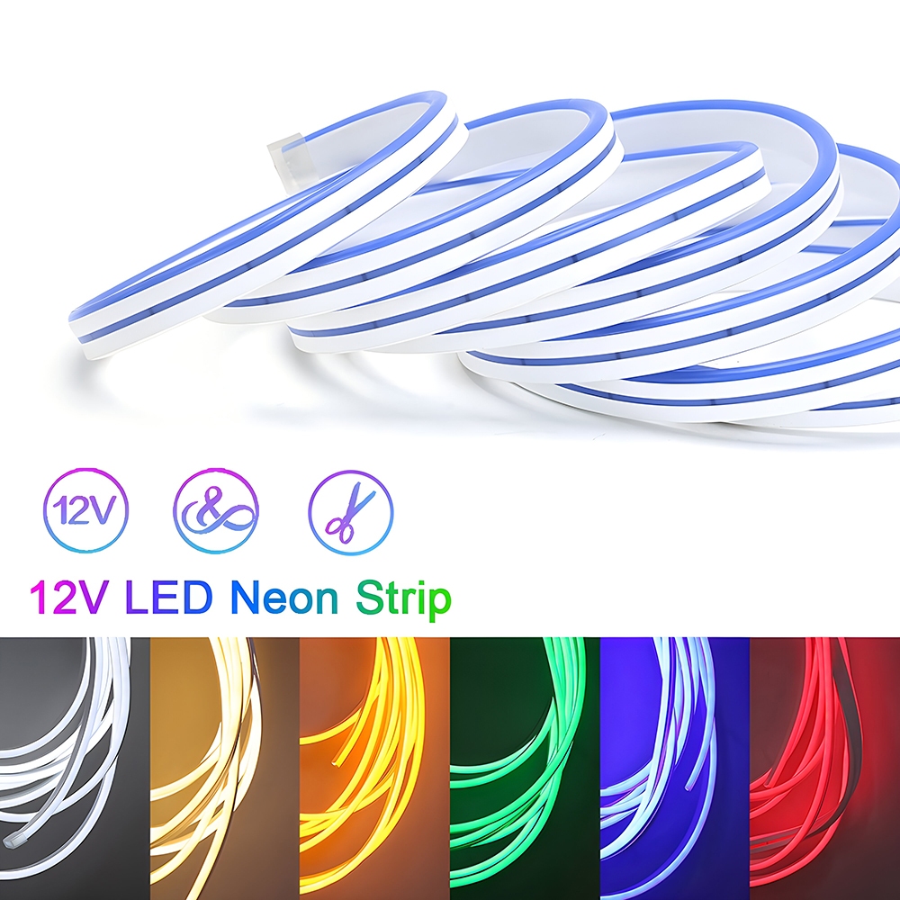 สายไฟนีออน Led 12V DC กันน้ํา 5 เมตร สําหรับตกแต่งสวน คริสต์มาส กลางแจ้ง