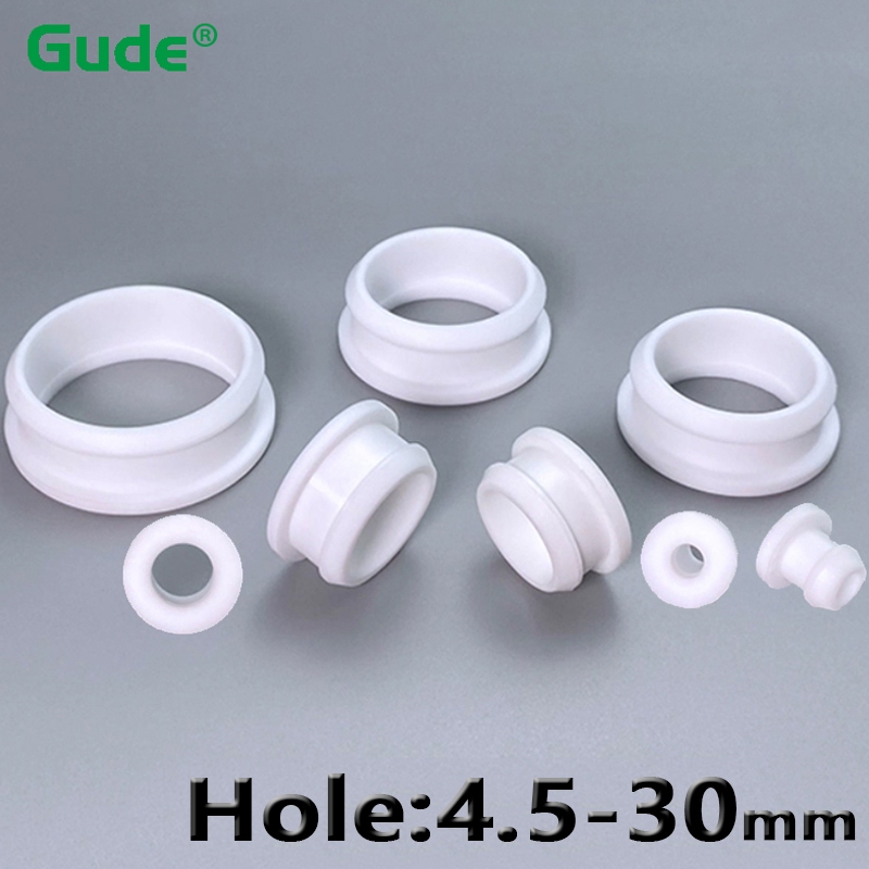 Hollow Snap-on Hole Plugs ยางซิลิโคนสีขาว Snap-on Grommet ปลั๊กสายไฟป้องกัน Bushes O-rings ปะเก็นปิดผนึก