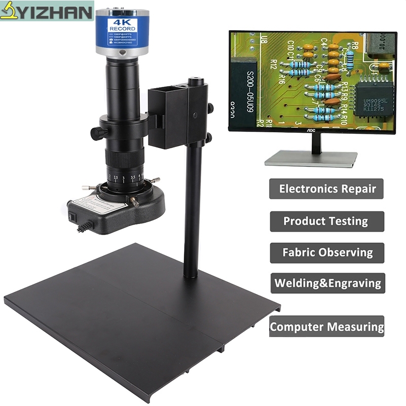 Yizhan กล้องจุลทรรศน์วิดีโอ 4K SONY 1080P 48MP USB HDMI ซูม 180X C สําหรับบัดกรี