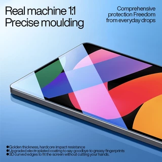 SmartDevil กระจกนิรภัยสําหรับ Redmi Pad SE/K Pad/Pad2/Pad2 Pro/Pad2 SE/PadPro เต็มหน้าจอครอบคลุมไม่มีขอบสีขาวป้องกันลายนิ้วมือ Drop Proof