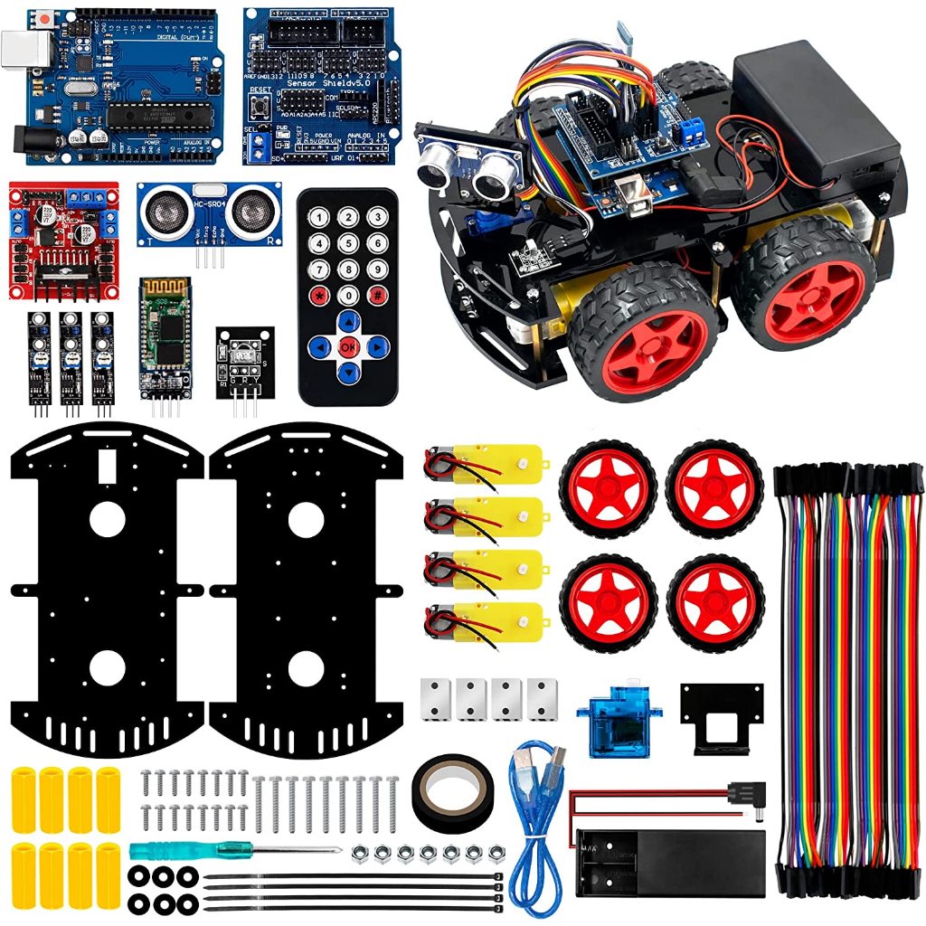 【พร้อมส่ง】LAFVIN ชุดหุ่นยนต์อัจฉริยะ Diy พร้อม Arduino UNO R3 ของเล่นเสริมการเรียนรู้เด็ก,มีเก็บเงิน