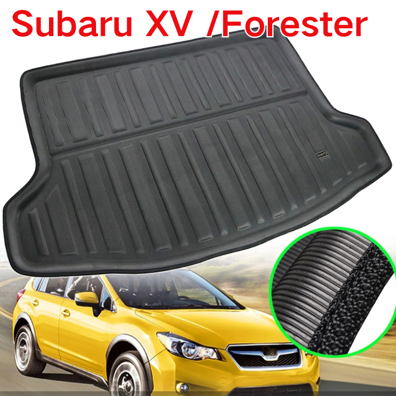 Subaru XV Forester ด้านหลังรถ Boot Cargo Trunk ถาดกระเป๋าเดินทางชั้นพรมลื่นที่กําหนดเอง Fit Original OEM
