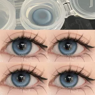 UYAAI คอนแทคเลนส์สีฟ้า คอนแทคเลนส์พระจันทร์เสี้ยว คอนแทคเลนส์สายตาสั้น