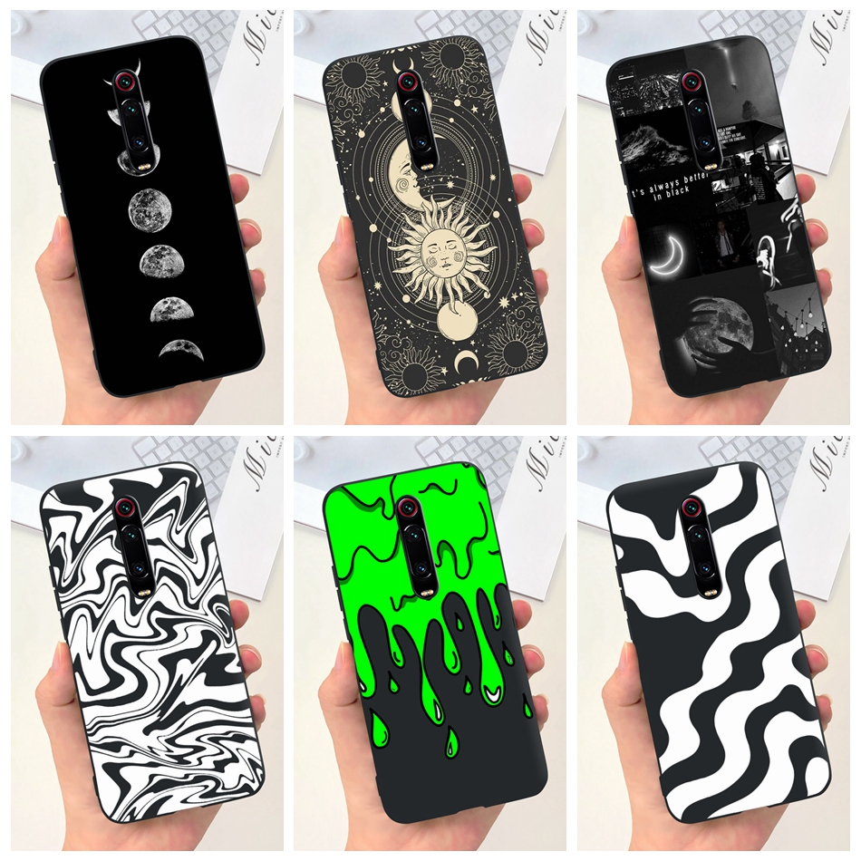 เคสโทรศัพท์ซิลิโคน TPU แบบนิ่ม ลายดวงจันทร์ และคลื่น สําหรับ Xiaomi Mi 9T Mi 9T Pro Mi9t 9tPro