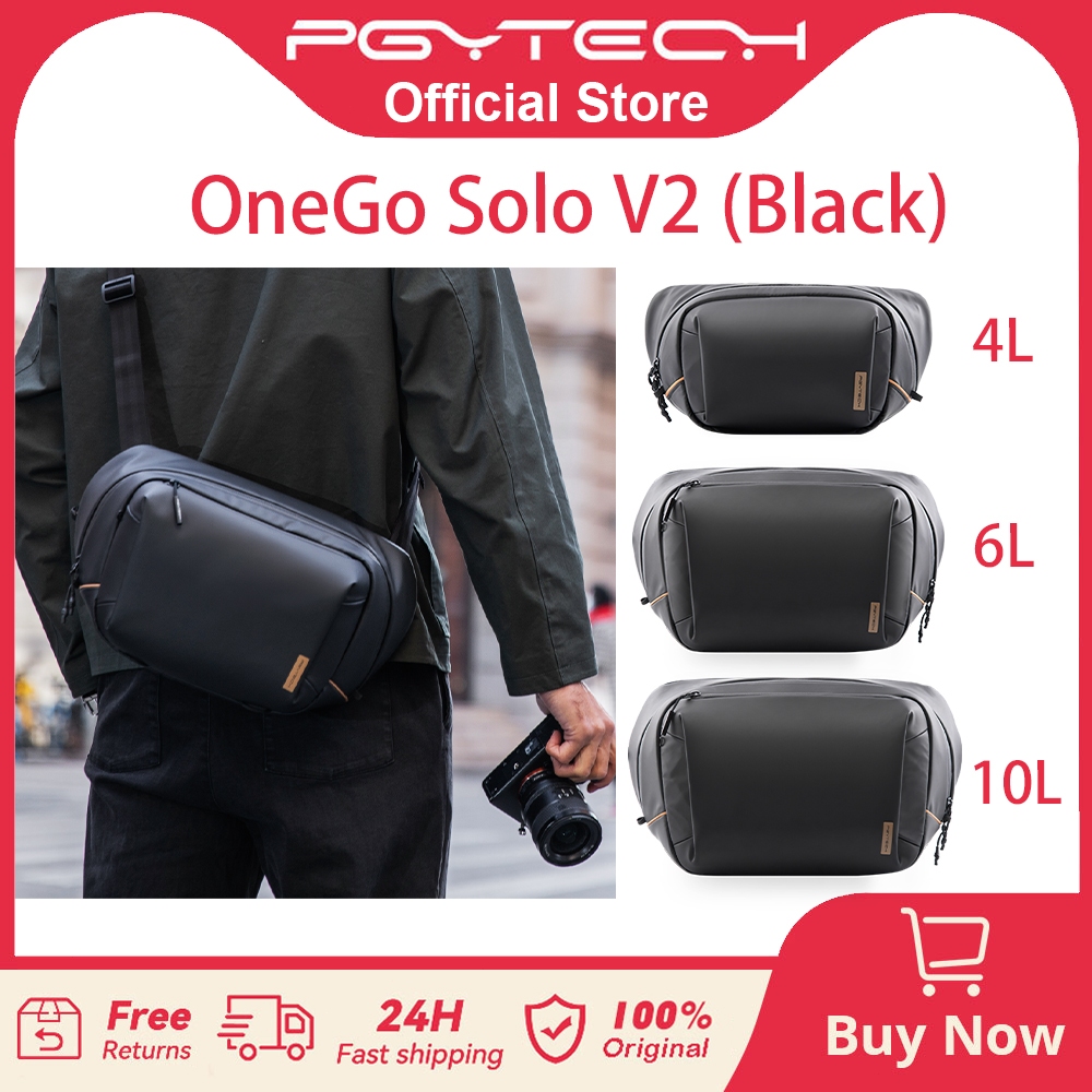 【ร้านค้าอย่างเป็นทางการ】PGYTECH OneGo Solo V2 สีดำ 4/6/10L กระเป๋ากล้อง Mirrorless กระเป๋าอกกล้องขนา