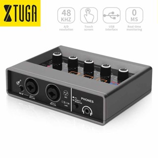 Xtuga Q-16 การ์ดเสียงบันทึกเสียง USB พร้อมแจ็คมอนิเตอร์ในตัว…