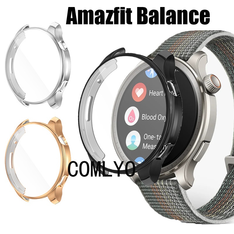 สําหรับ Amazfit Balance เคส TPU นิ่ม ป้องกันเต็มรูปแบบ กันชน หน้าจอ ฟิล์มกันรอย