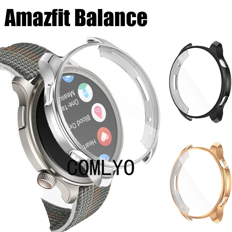 สําหรับ Amazfit Balance เคสป้องกัน TPU นิ่ม กันชน ผู้หญิง ผู้ชาย เคสฟิล์มกันรอยหน้าจอ