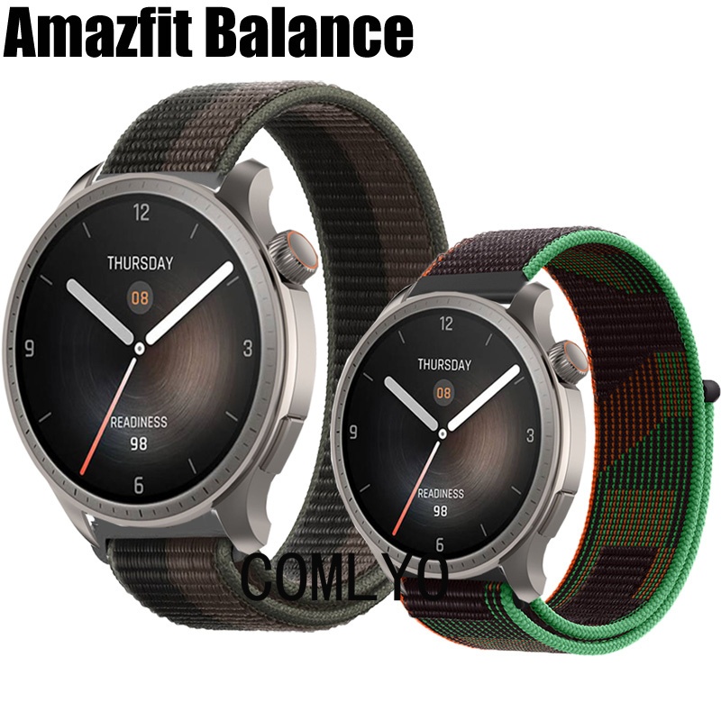 สําหรับ Amazfit Balance สายรัดสมาร์ทวอทช์ ห่วงไนล่อน นุ่ม สายกีฬา ผู้หญิง ผู้ชาย เข็มขัด