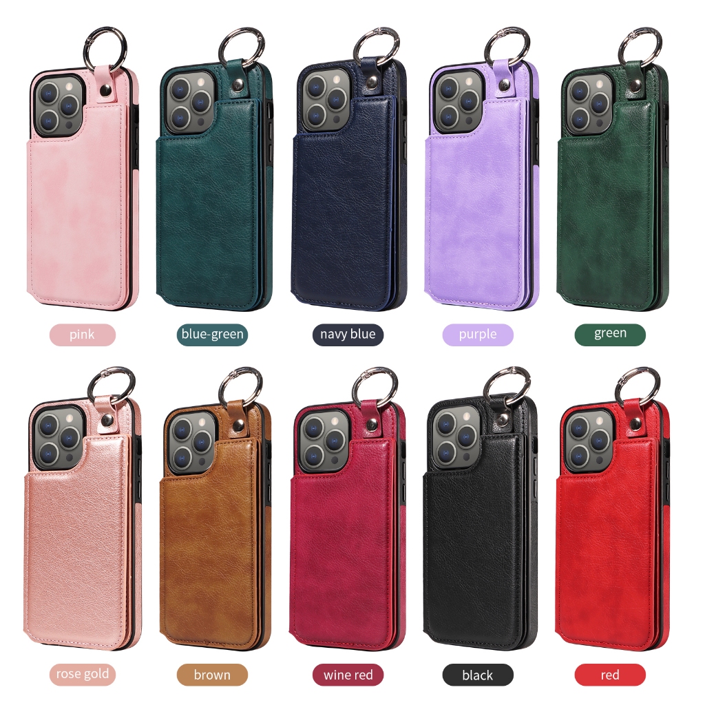 เคสแบบพับสําหรับ Apple IPhone 11 12 Pro Max 5.8 6.1 6.5 6.7 Multi Slot เคสหนังพรีเมี่ยมแม่เหล็ก