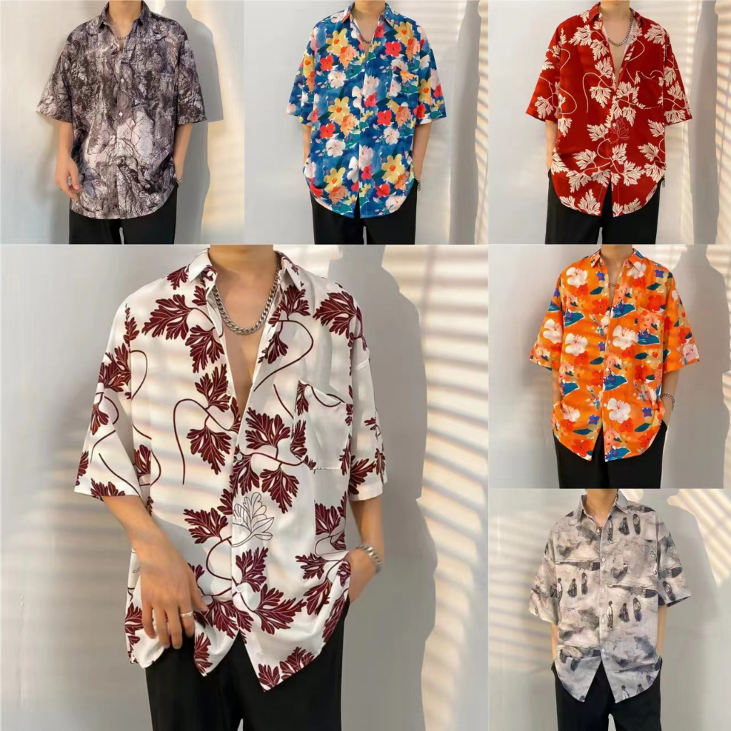 เสื้อผู้ชาย เสื้อฮาวาย หลายสไตล์ 100 แบบ รุ่น 1102