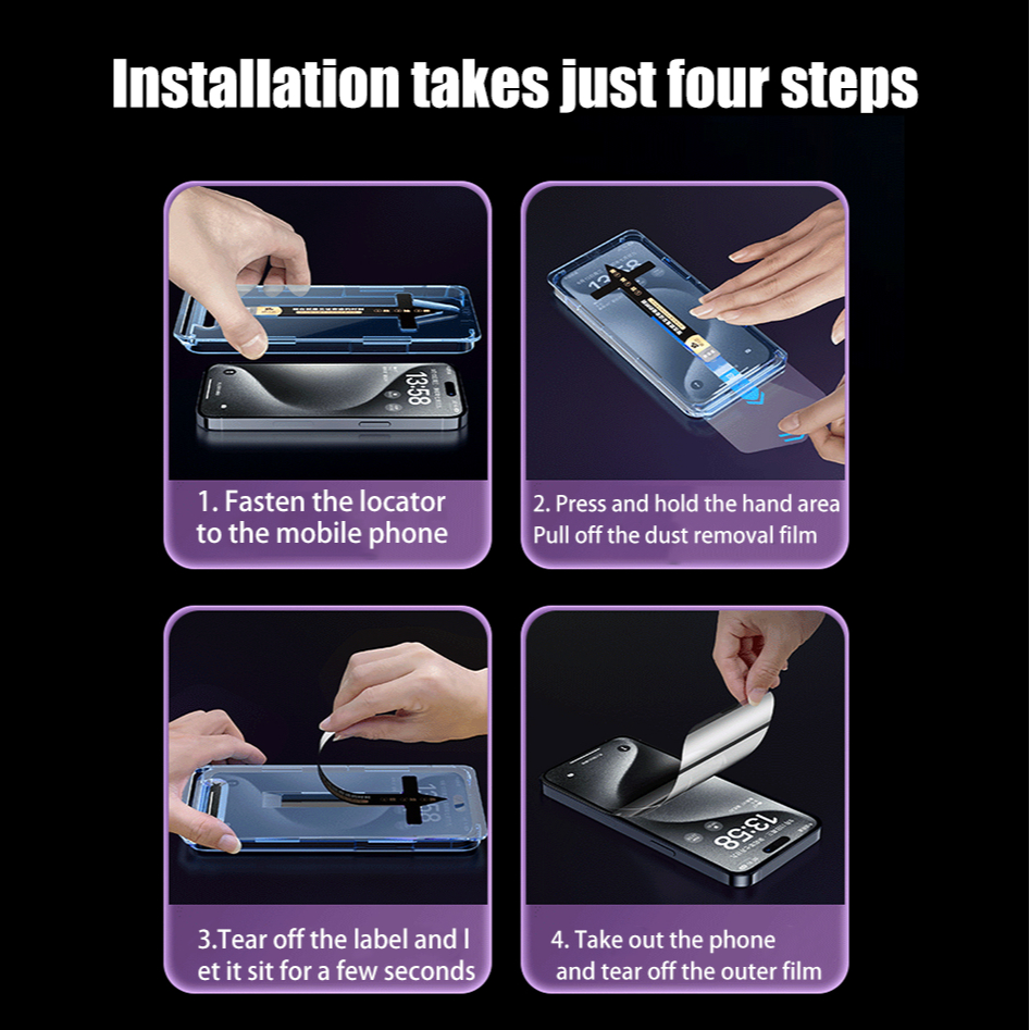 SAMSUNG เต็มกาวกระจกนิรภัยสําหรับsamsung Galaxy S24 S25 Ultra Plusฝุ่นอัตโนมัติลบคลุมทั้งหมดป้องกันหน้าจอสําหรับS24Ultra S24 + สนับสนุนลายนิ้วมือปลดล็อคกระจกติดตั้งง่าย - รูปที่ 2