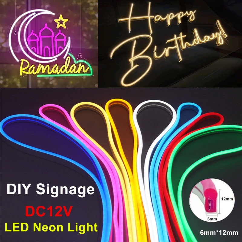 ป้ายไฟนีออน LED 12 สี สําหรับตกแต่งเทศกาลรอมฎอน มุสลิม DIY