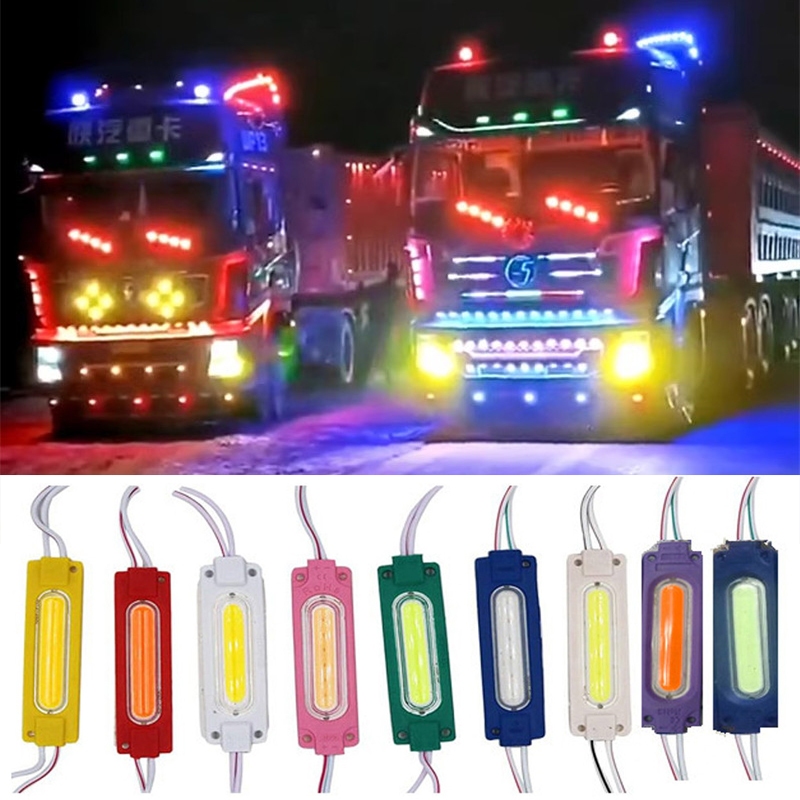 รถรถจักรยานยนต์รถบรรทุกอะไหล่อุปกรณ์เสริมออกแบบใหม่ COB LED โมดูล 6LED Super Bright Bus Lory Trailer ไฟท้ายไฟเตือนโคมไฟด้านข้าง (9 สี /dc12V หรือ dc24V สําหรับคุณเลือก)