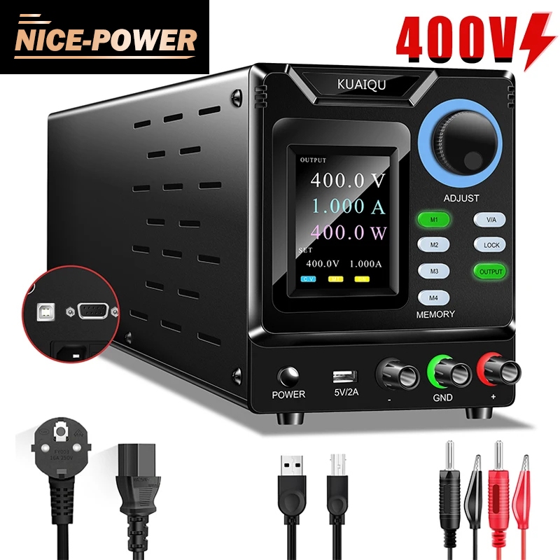 Nice-power พาวเวอร์ซัพพลาย 200V 300V 400V 1A RS232 USB DC ปรับได้ 30V 10A สําหรับคอมพิวเตอร์