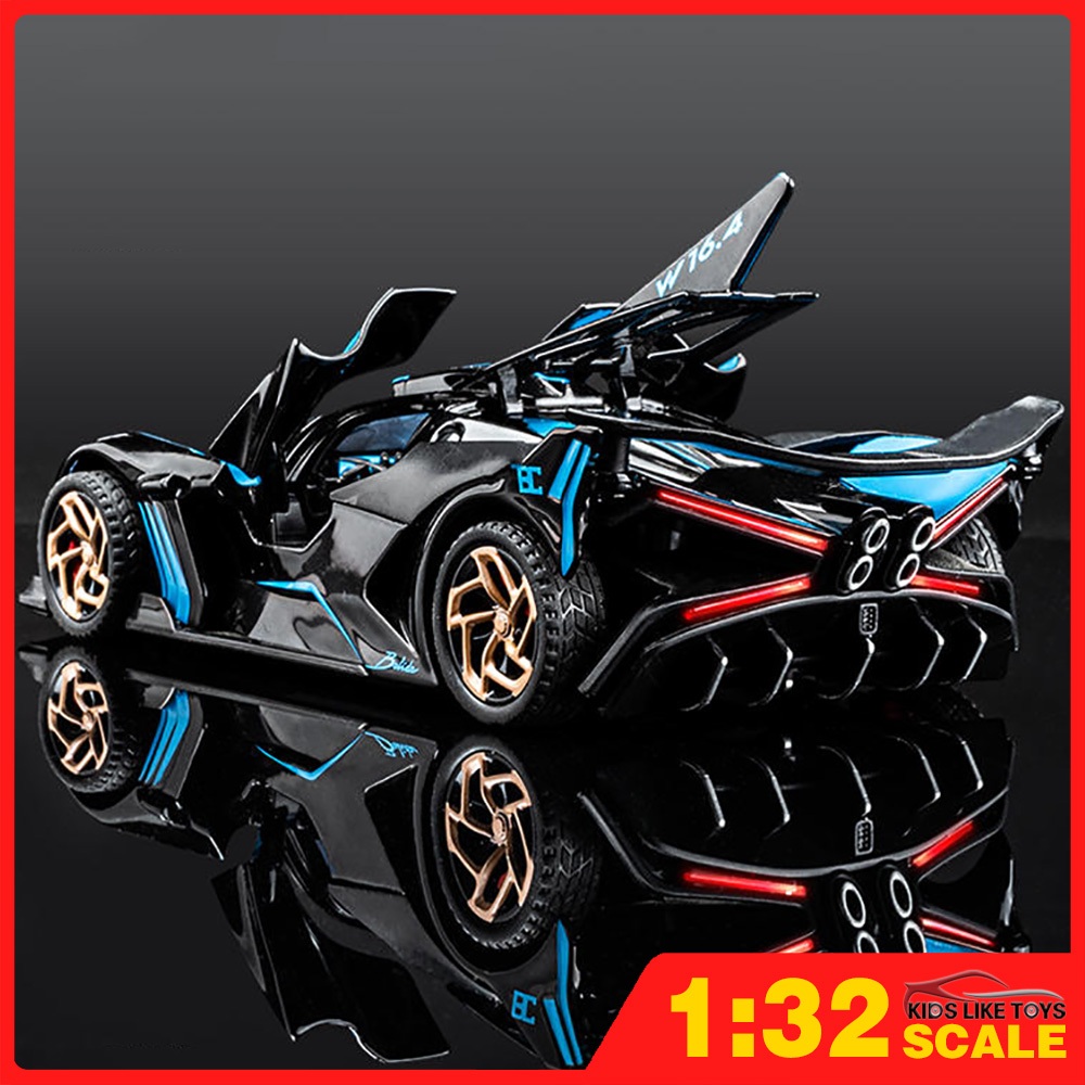 Klt โมเดลรถยนต์ Bugatti Bolide Supercar 1:32 โลหะผสม ของเล่นสําหรับเด็ก