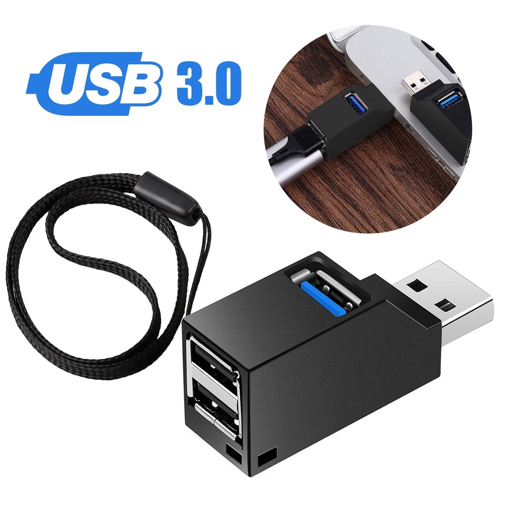ฮับแยกสายเคเบิล USB 3.0 5Gbps 3 พอร์ต ความเร็วสูง แบบพกพา คุณภาพสูง สําหรับคอมพิวเตอร์