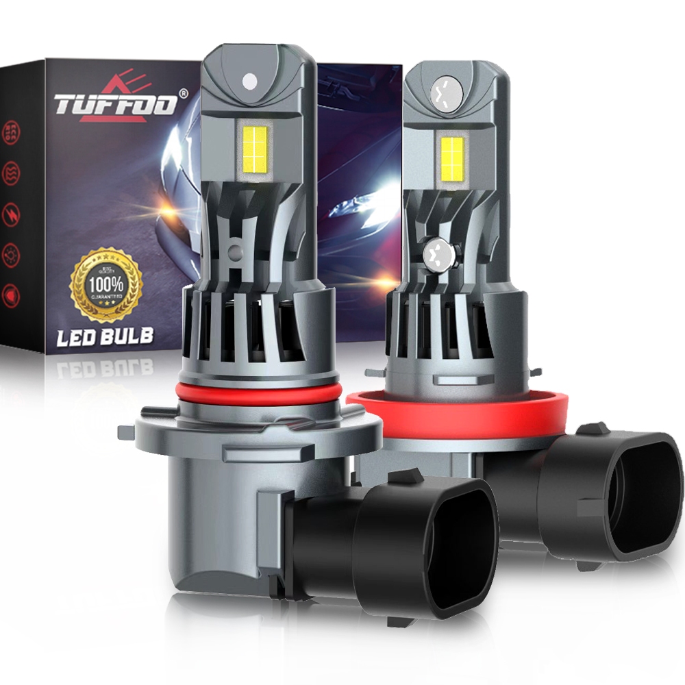 Tuffoo หลอดไฟตัดหมอก LED 1:1 H11 9005 9006 9012 H8 H9 H16 6000K สีขาว 2 ชิ้น