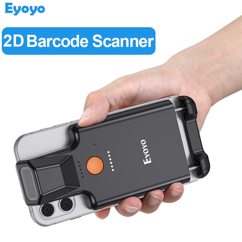 Eyoyo Bluetooth เครื่องสแกนบาร์โค้ดไร้สาย Wireless 2D Barcode Scanner QR Scan Bar Code Reader