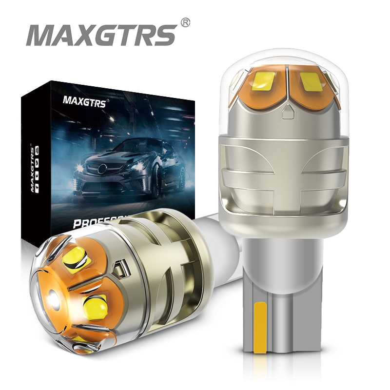 Maxgtrs W16W T15 912 921 หลอดไฟ LED Reversing Super Bright 3030 1000LM สีขาวหยุดไฟท้ายไฟเลี้ยว (2 ชิ้น)