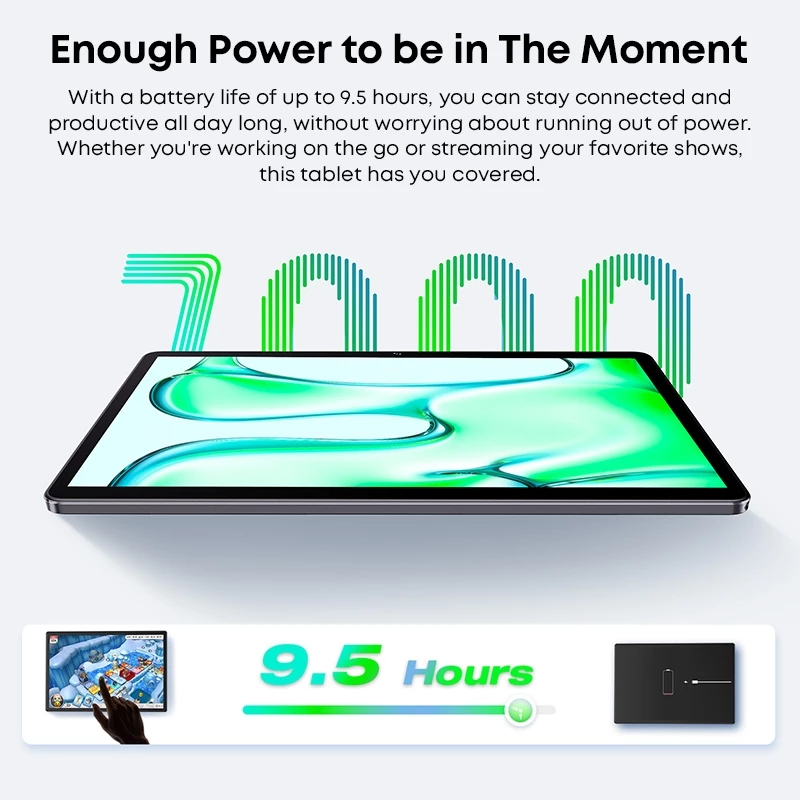 2025 (แถมฟรีเคส)  Hi10X Pro 2.4G/5G WiFi  LTE Tablet จอ 10.1 IPS Incell T606 Octa-Core RAM 8GB(4+4) / ROM 128GB Android15 tablet 7000mAh thumbnail 5