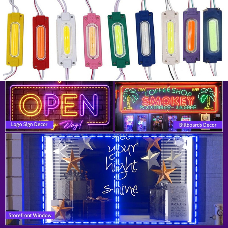ไฟ Led 12V 24V COB Led โมดูลไฟ กันน้ํา ด้านหน้า ไฟตกแต่งธุรกิจ (10 สีให้เลือก)