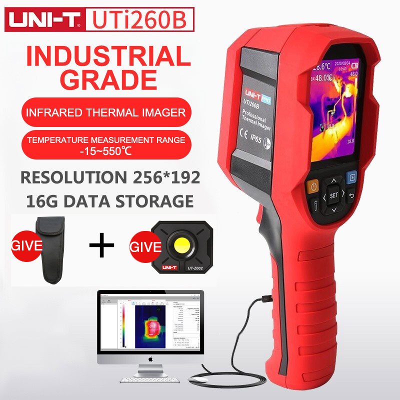 Uni-t กล้องความร้อนอินฟราเรด UTI260A 256x192 พิกเซล สําหรับซ่อมแซมกล้องวงจร PCB UTI260B UTI120S 120x90 พิกเซล