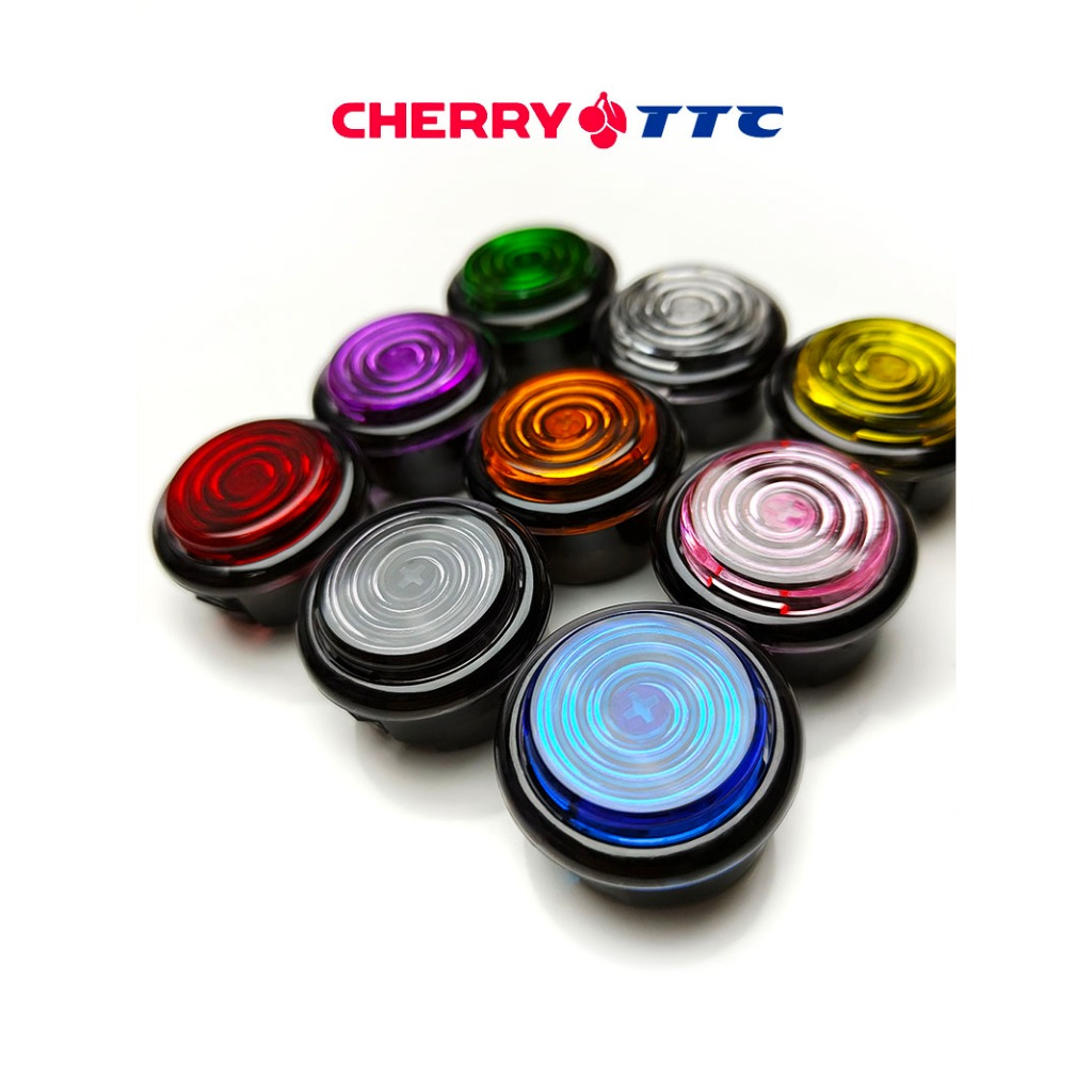 ST-M4/SiTong Arcade/Street Fighter6/ปุ่มสีเรียบ/2.8 ปลั๊กร้อน/รอบกรอบสีดํา/แกนรับ/Cherry Silver/Cher