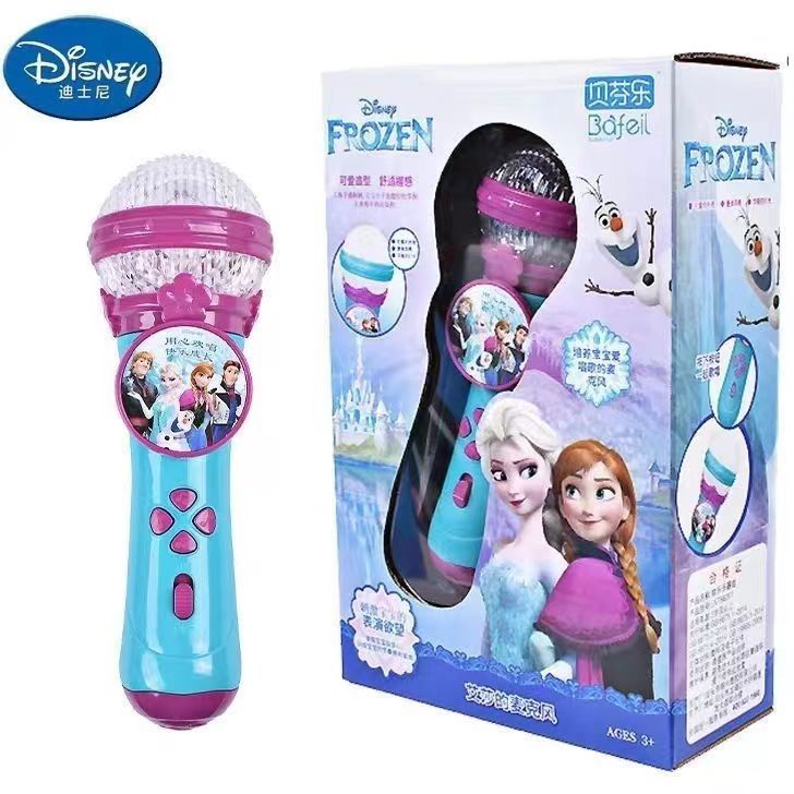 Disney ของแท้ Frozen ไมโครโฟนร้องเพลงของเล่นสำหรับเด็ก
