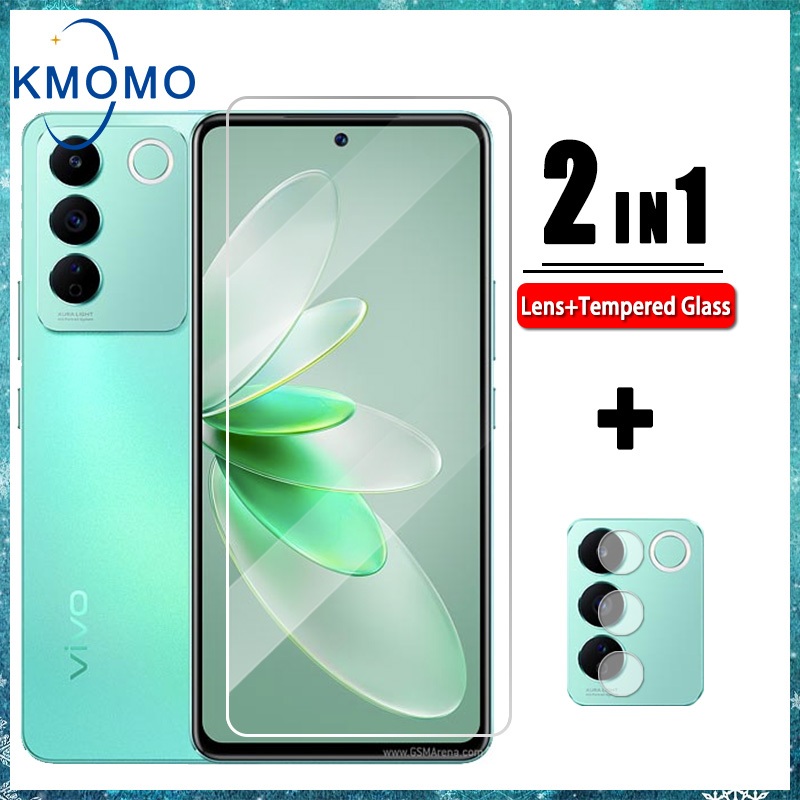 🔥2 ใน 1🔥 ฟิล์มใส ฟิล์มกระจก VIVO V29e V27e V25 5G V25e V23 V23e Y21t Y33s V21e 4G V21 Y21 Y33t Y21s V20 SE V19 Neo V17 V15 Pro ฟิล์มกระจกนิรภัย แบบใส ฟิล์มเลนส์กล้องสำหรับ สำหรับโทรศัพท์