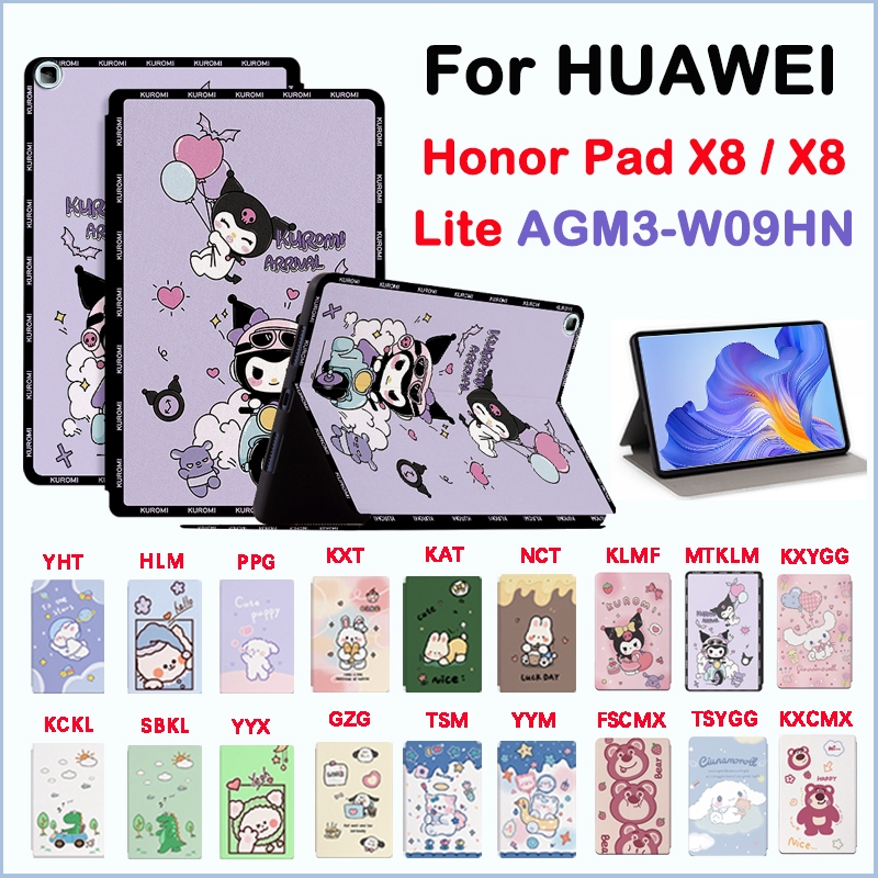 เคสแท็บเล็ตหนัง กันลื่น กันเหงื่อ ลายการ์ตูนน่ารัก คุณภาพสูง สําหรับ Huawei Honor Pad X8 10.1 นิ้ว X8 Lite 9.7 นิ้ว AGM3-W09HN