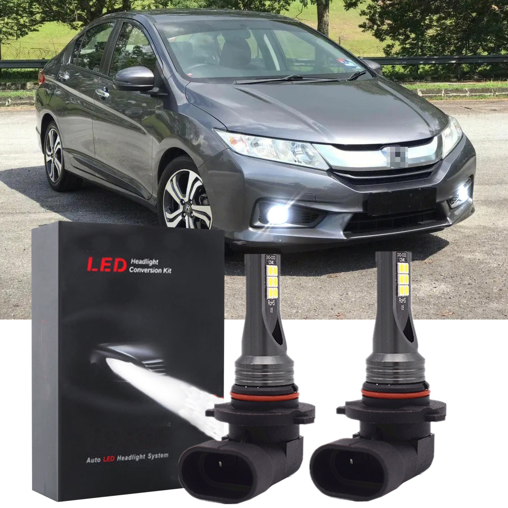 สําหรับHONDA CITY GM6 2015 2016 2017 2018 2019 2020 2PCสีขาว 12-32V 6000K LEDหมอกด้านหน้าหลอดไฟชุดCG CHEN LIYE