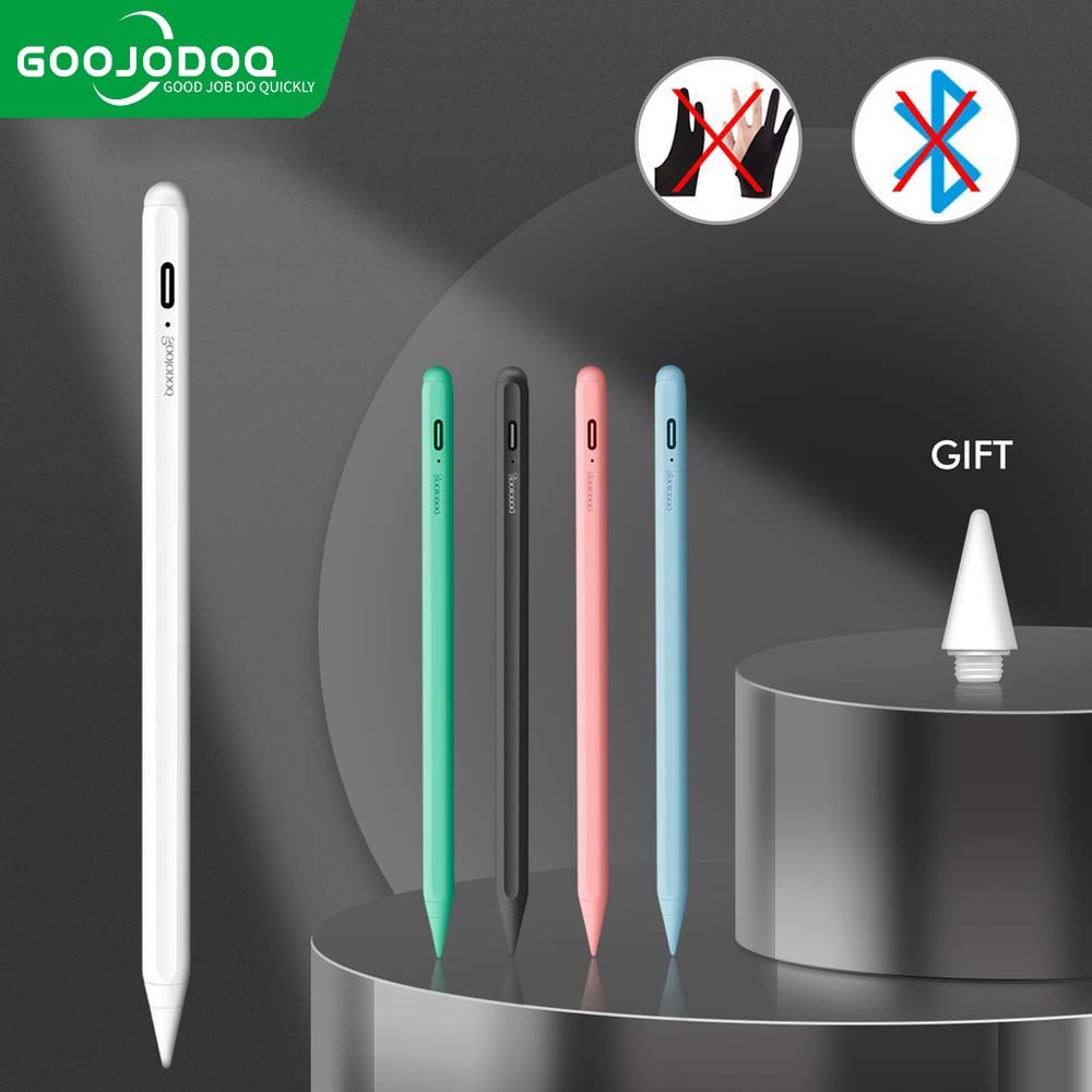 [ใหม่ล่าสุด] GOOJODOQ  ปากกาสไตลัส วางมือบนจอ+แรเงาได้ ปากกาทัชสกรีน Stylus Pen สำหรับ Air5 Air4 Air3 Gen9,8,7,6 Mini6,5