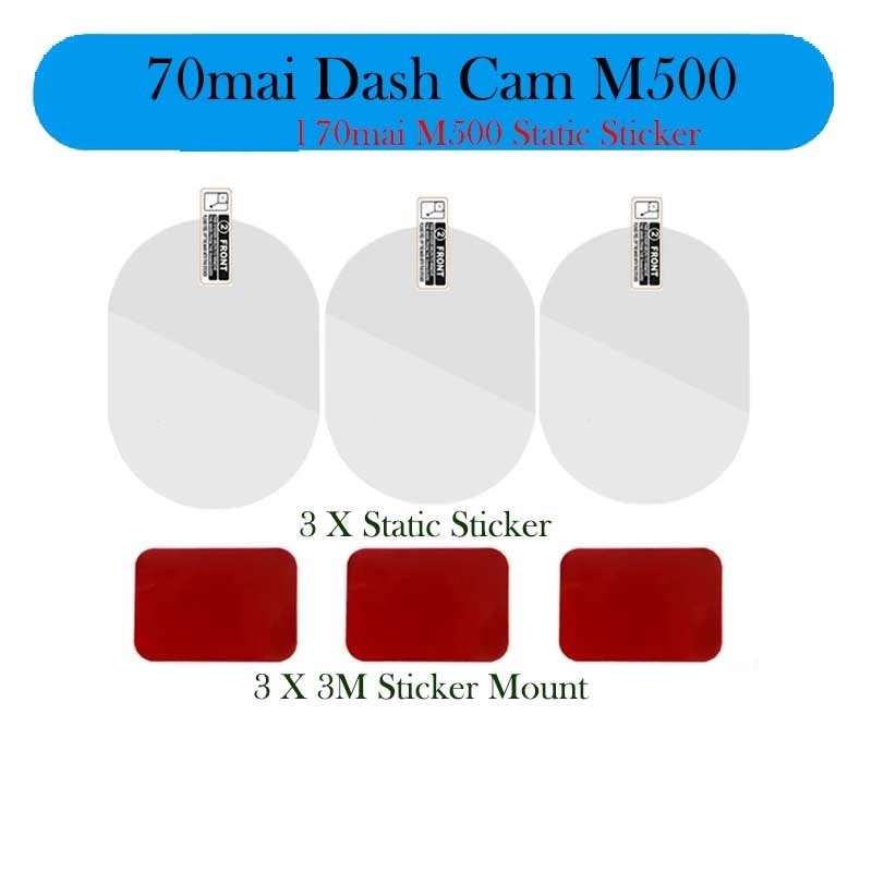ฟิล์มสติกเกอร์ติดแดชแคม 3M 3 ชิ้น และที่จับฟิล์ม 3M และคงที่ สําหรับรถยนต์ 70Mai Dash Cam M500 70Mai