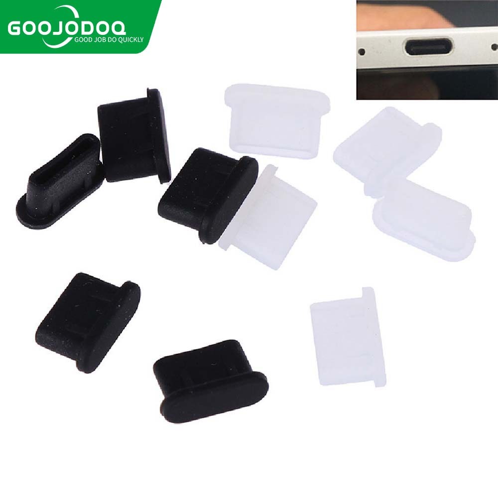 GOOJODOQ USB C-type ซ็อกเก็ตปลั๊กซิลิโคน กันฝุ่น