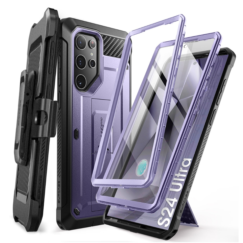 Supcase UB Pro เคส สําหรับ Samsung Galaxy S24 Ultra 2 กรอบด้านหน้า เคสทนทาน ทนทาน พร้อมตัวป้องกันหน้าจอในตัว ขาตั้ง คลิปเข็มขัด ทหาร