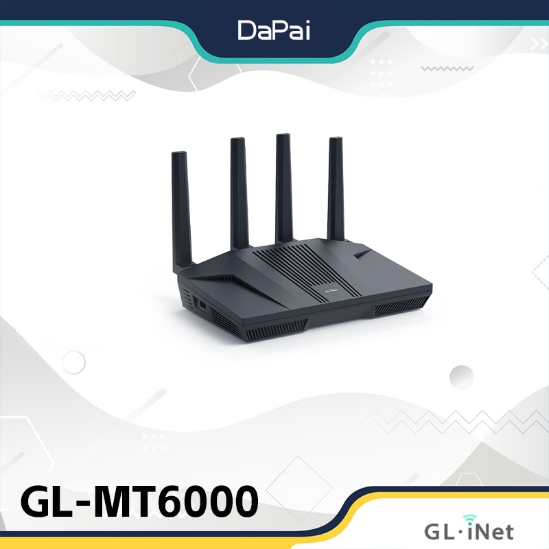Gl.inet GL-MT6000 (ฟลินท์ 2) เราเตอร์ WiFi 6 | เราเตอร์ WiFi สําหรับเล่นเกม | 2x2.5g พอร์ต Multi-Gig + 4x1G พอร์ตอีเธอร์เน็ต | การเชื่อมต่ออุปกรณ์มวลชน | Rapid OpenVpn &amp; WireGuard | 802.11ax | โล