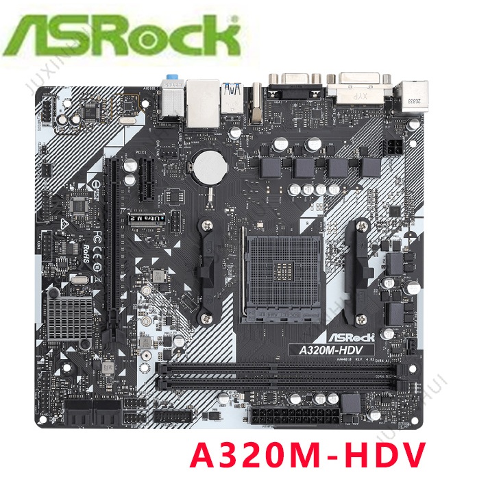 ใช้เทคโนโลยี ASRock A320M-HDV R4 เมนบอร์ด AM4 รองรับ Ruilong A320M A320 HDV