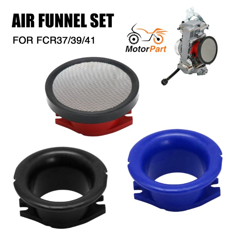MOTOPARTS SHOP FCR37/39/41 คาร์บูเรเตอร์ Air ช่องทางสุทธิ Velocity stack Air Filter สําหรับ Keihin F