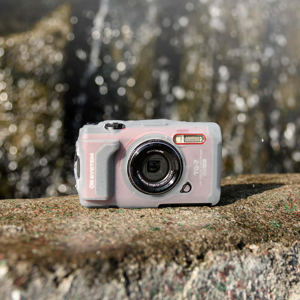 JJC SCC-TG7 เคสเสื้อแจ็กเก็ตซิลิโคน แบบเปลี่ยน สําหรับกล้องดิจิทัล Olympus OM SYSTEM Tough TG-7 CSCH-128