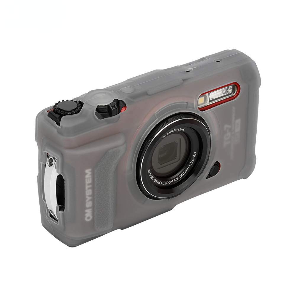 JJC SCC-TG7 เคสเสื้อแจ็กเก็ตซิลิโคน แบบเปลี่ยน สําหรับกล้องดิจิทัล Olympus OM SYSTEM Tough TG-7 CSCH-128