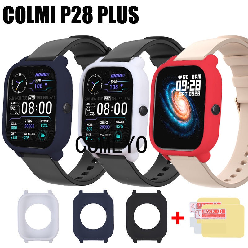 สําหรับ Colmi P28 Plus เคส นิ่ม ซิลิโคน ป้องกัน สมาร์ทวอทช์ กันชน หน้าจอ ฟิล์มกันรอย