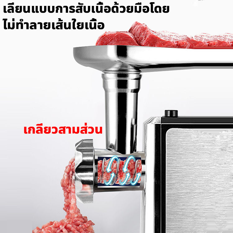 【รับประกัน 5 ปี】SOKANY เครื่องบดหมู เครื่องบดเนื้อสัตว์ พลังงานสูง 4500W สําหรับทําไส้กรอก เครื่องบดอาหาร เครื่องบดเนื้อสับเนื้อสัตว์ แบบเร็ว - รูปที่ 3