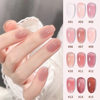 LILYCUTE 7ML Jelly Pink เล็บเจล Polish Vernis กึ่งถาวรเล็บเจลเล็บ LED เจล UV Nail Art ฐาน Top Coat จัดส่งฟรี