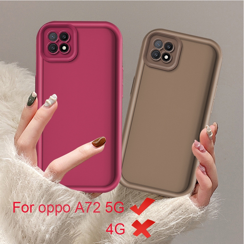 เคส OPPO A72 5G เคสซิลิโคนนิ่ม กันกล้อง สีพาสเทล TPU หนา