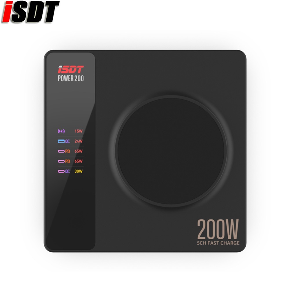 Isdt POWER 200X AC100~240V 200W โปรโตคอลไร้สาย หลายช่อง ชาร์จแอพเชื่อมต่อ