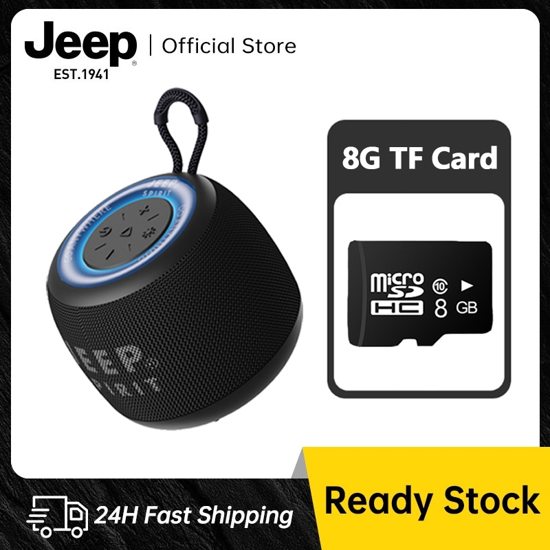 Jeep JPS-SC001 ลําโพงบลูทูธ แบบพกพา พร้อมการ์ด TF เสียงดี ลำโพงกันน้ำ ไฟสีรุ้งหลากสี ลำโพง Bluetooth