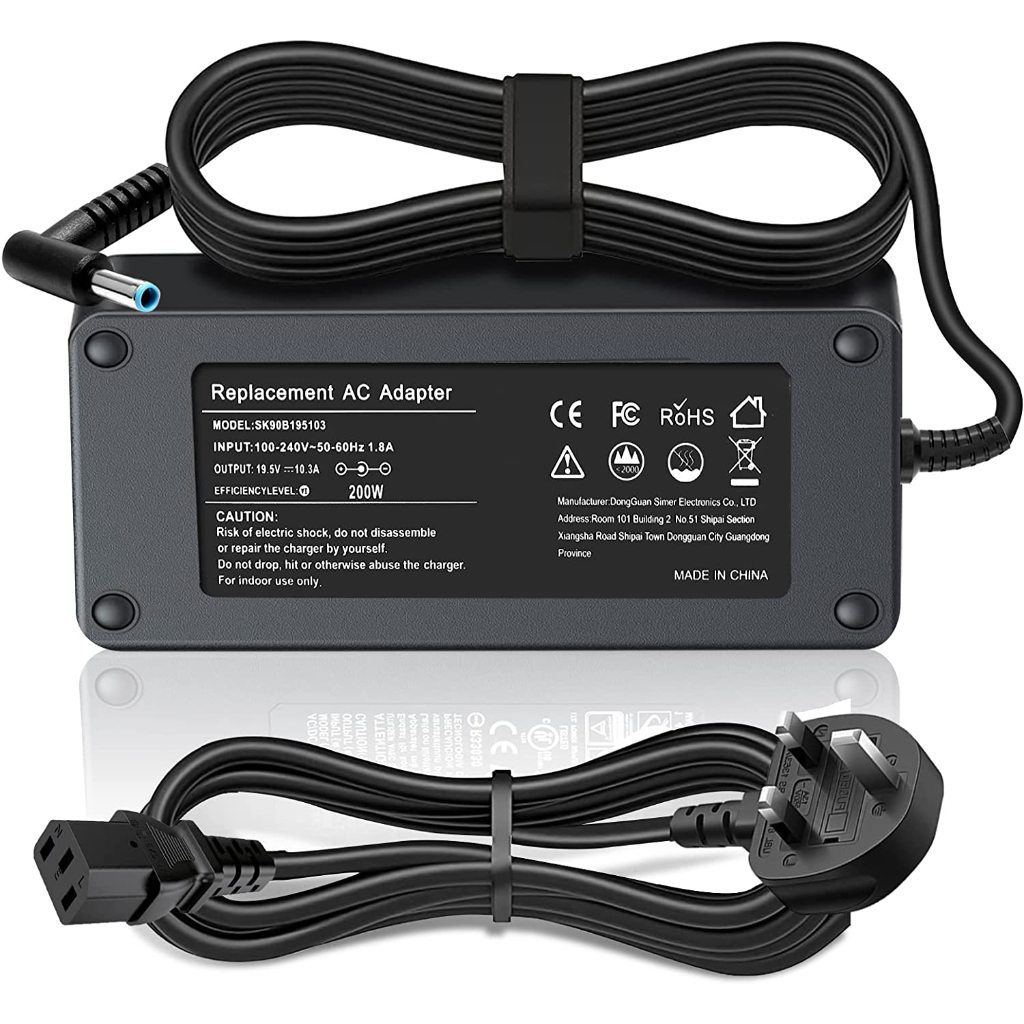 เครื่องชาร์จ HP 200W,ทดแทนสําหรับ HP ZBook 15 17 G3 G4 G5, ZBook Studio G3 G4 G5, HP TPN-CA03 TPN-DA